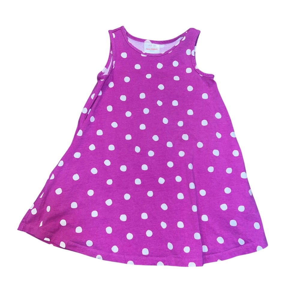 Hanna Andersson Girls Purple Plum Swing Sleeveless Pocket Dress Size 5 110cm
